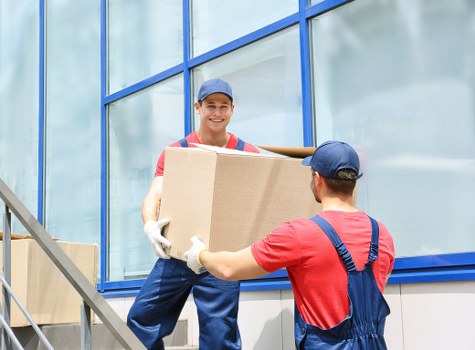 Packing and moving boxes prepared for a Chelsea relocation