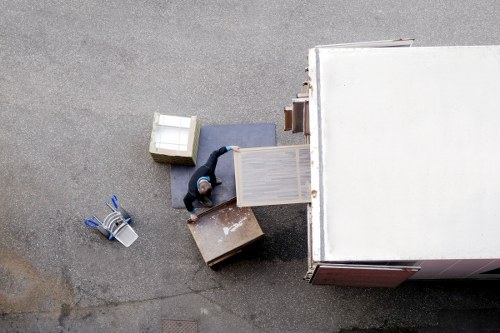 Packed boxes and furniture ready for a Chelsea property relocation