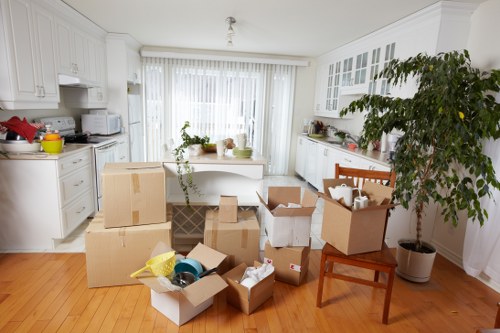 Loading furniture near Chelsea property entrance