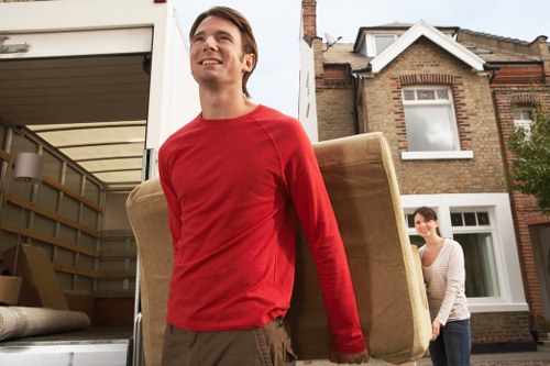 Moving items through a Chelsea street with a van service