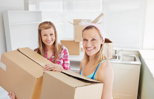 Moving crew navigating access challenges for a Chelsea commercial relocation