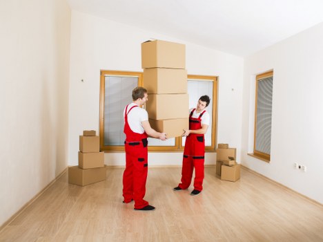 Chelsea office removal with organised boxes and furniture