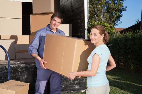Careful loading of household items during a Chelsea removals job